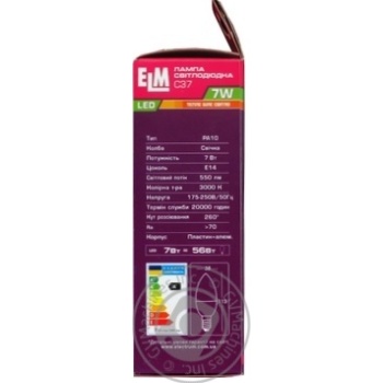 Лампа ELM Led свічка  7W PA10 E14 3000 18-0160 купить, цены на МегаМаркет - фото 2