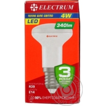 Bulb Electrum e14:е14 4w - buy, prices for MegaMarket - photo 1