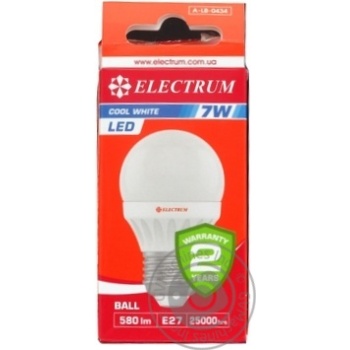 Лампа Electrum LED 7W E27 А-LВ-0434 купить, цены на МегаМаркет - фото 1