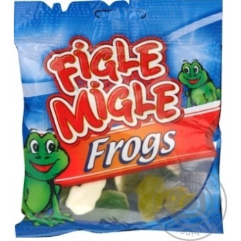 Цукерки жувальні Figle Migle Жабки 80г х12 купити, ціни на МегаМаркет - фото 1
