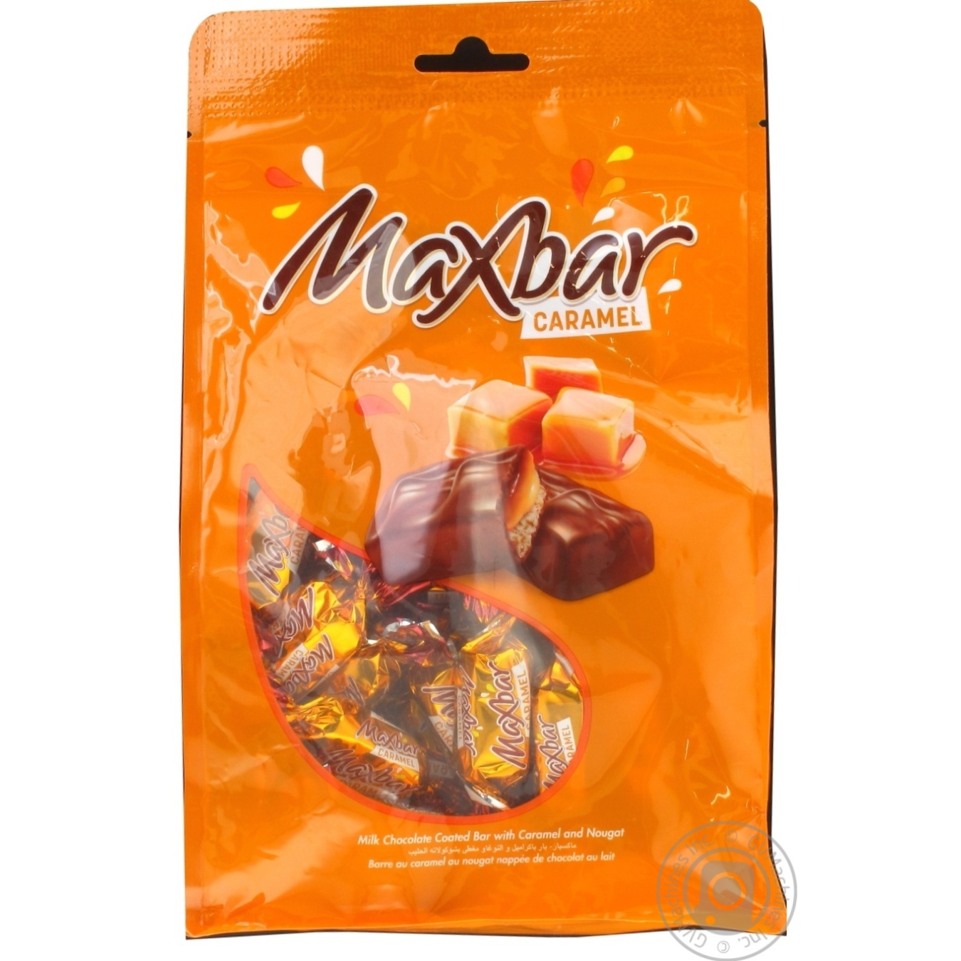 

Конфеты Maxbar с карамелью и нугой в молочном шоколаде 430г