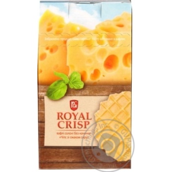 Вафлі Royal Crisp солоні без начинки Чіпс зі смаком сиру 85г купити, ціни на МегаМаркет - фото 1