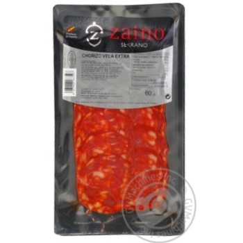 Sausage chorizo raw cured 60g vacuum packing - buy, prices for MegaMarket - photo 1