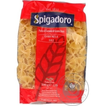 Pasta farfalle Spigadoro 500g - buy, prices for MegaMarket - photo 1