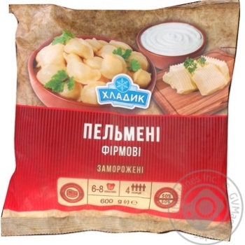 Пельмени Хладик Фирменные замороженные 600г купить, цены на МегаМаркет - фото 1