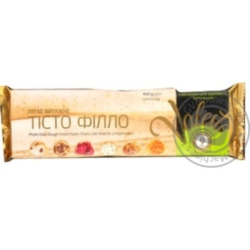 Тесто Valesto Филло вытяжное с отрубями замороженное 9-10 листов 30*40см 400г купить, цены на МегаМаркет - фото 1