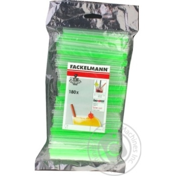 Fackelmann Short Straws for Cocktail 180pcs - buy, prices for MegaMarket - photo 1