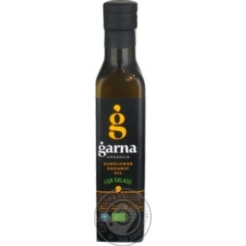 Масло Garna подсолнечное нерафинированное невымороженное органическое первый сорт 250мл купить, цены на МегаМаркет - фото 1