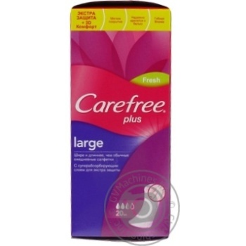 Ароматизовані прокладки Carefree Large жіночі гігієнічні 20шт купити, ціни на МегаМаркет - фото 1