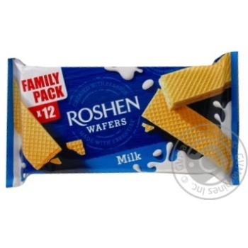 Вафли Roshen Wafers с молочной начинкой 216г купить, цены на МегаМаркет - фото 1