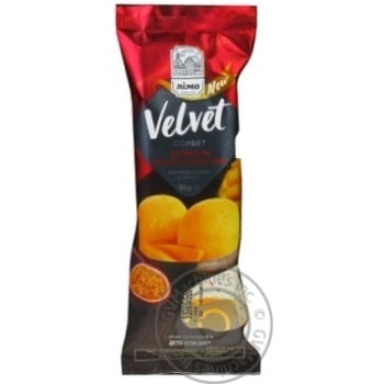 Мороженое сорбет Velvet со вкусом манго-маракуйя 80г купить, цены на МегаМаркет - фото 1