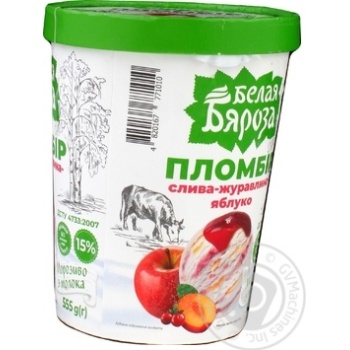Ice-cream Belaya byaroza with plums glace plombieres 555g - buy, prices for MegaMarket - photo 2