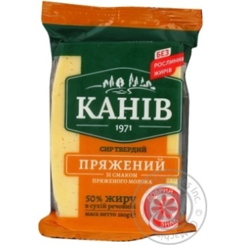 Сыр Канев Топленый твердый 50% 160г купить, цены на МегаМаркет - фото 1