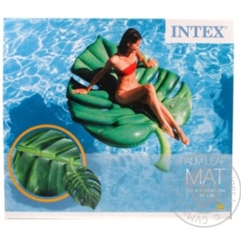 Матрац надувной Intex в форме листа, 213X142см - купить, цены на - фото 1