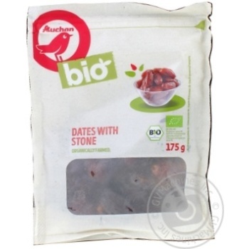 Фініки Ашан Bio з кісточкою 175г - купити, ціни на Auchan - фото 1