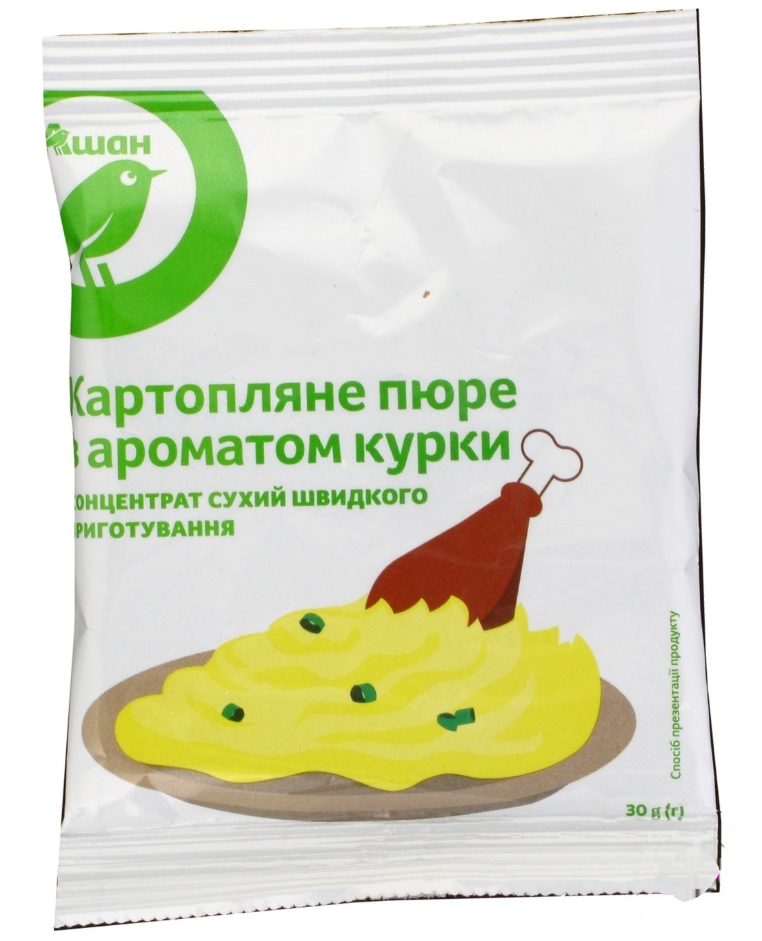 

Картофельное пюре Ашан со вкусом курицы 30г