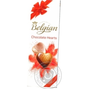 Конфеты The Belgian Шоколадные сердца 65г - купить, цены на Auchan - фото 1