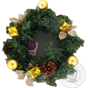 Christmas Decorative Wreath 25cm in assortment - buy, prices for Auchan - photo 1