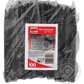 Qickpack Disposable Black Knives 100pcs - buy, prices for METRO - photo 1