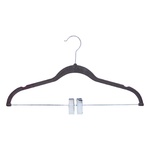 Zed Flocked Hanger with Clothespins 42x21cm