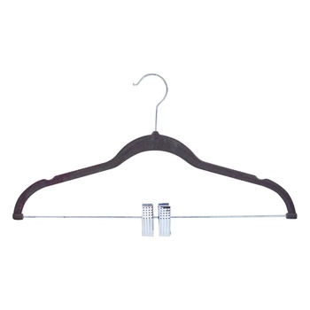 Zed Flocked Hanger with Clothespins 42x21cm - buy, prices for EKO Market - photo 1