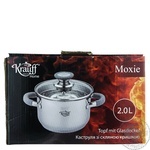 Кастрюля Krauff со стеклянной крышкой 16см 2л
