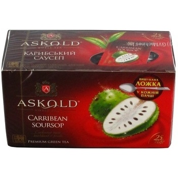 Green pekoe tea Askold Caribbean Sour sop small leaf 25x2g Sri Lanka - buy, prices for - photo 2