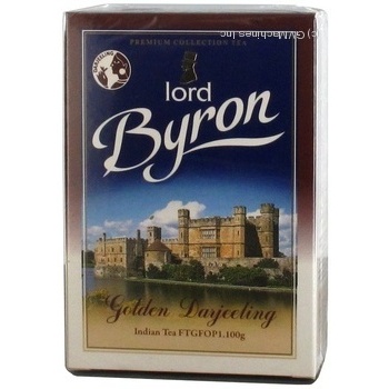Black tea Lord Bayron Golden Darjeeling Indian tea FTGFOP 100g Ukraine - buy, prices for MegaMarket - photo 1