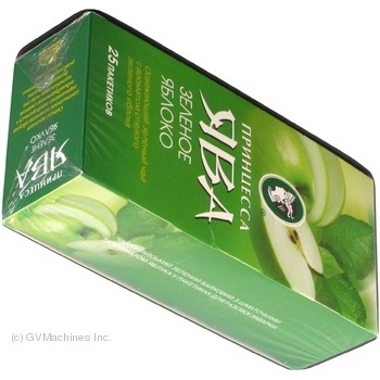 Green pekoe tea Princess Java Green Apple with apple pieces 25х1.5g teabags Ukraine - buy, prices for - photo 11