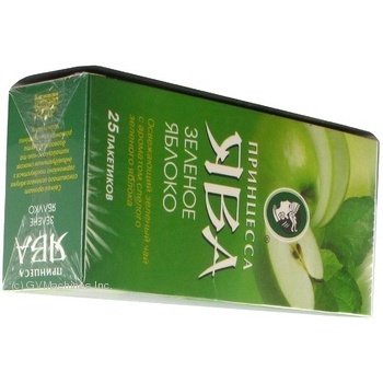 Green pekoe tea Princess Java Green Apple with apple pieces 25х1.5g teabags Ukraine - buy, prices for - photo 6