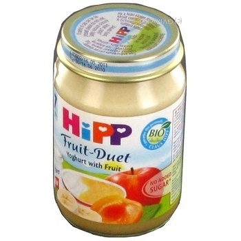 Puree Hipp Fruit-Duet yoghurt with fruit for 7+ months babies glass jar 160g Austria - buy, prices for - photo 4