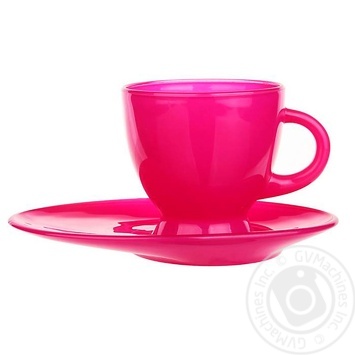 Glasmark Cup with Saucer 230ml pink assortment - buy, prices for - photo 1