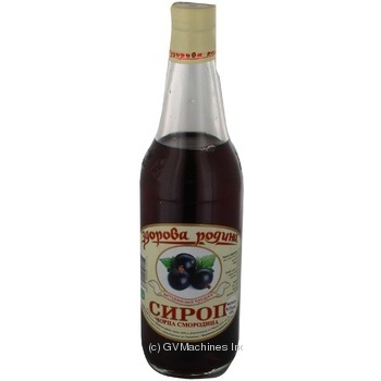 Syrup Zdorova rodyna blackcurrant 330ml glass bottle - buy, prices for NOVUS - photo 1