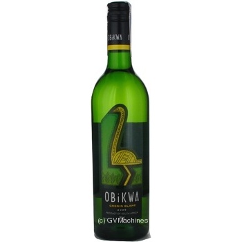 Wine shenin blan Obikwa white dry 12.5% 2009year 750ml Republic of south africa - buy, prices for MegaMarket - photo 1