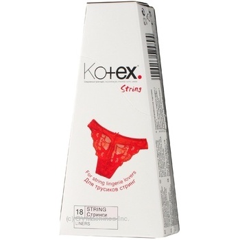 Daily pads Kotex String 18pcs - buy, prices for NOVUS - photo 3