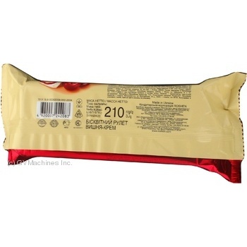 Sponge cake Roshen biscuit cherry 210g Ukraine - buy, prices for NOVUS - photo 3