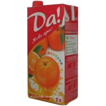 Pasteurized unclarified enriched juice-containing drink Da! orange tetra pak 2000ml Ukraine - buy, prices for NOVUS - photo 2