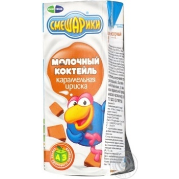 cocktail smeshariki caramel 2.5% 210g tetra pak - buy, prices for - photo 1