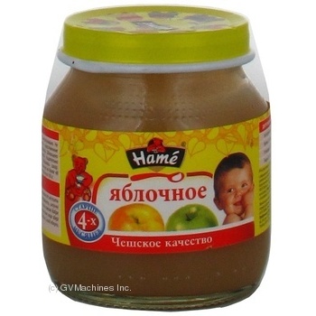Puree Hame Apple for 4+ month old babies glass jar 125g Czech Republic - buy, prices for MegaMarket - photo 2