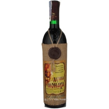 Wine Dusha monakha red semisweet 12% 700ml glass bottle Moldova - buy, prices for MegaMarket - photo 1