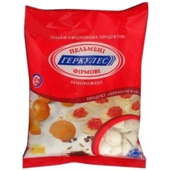 Meat dumplings Hercules Brand 900g polyethylene packaging Ukraine - buy, prices for NOVUS - photo 2