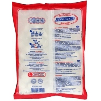 Meat dumplings Hercules Brand 900g polyethylene packaging Ukraine - buy, prices for NOVUS - photo 3