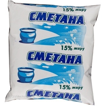 Сметана Галактон 15% 425г Украина - купить, цены на - фото 1