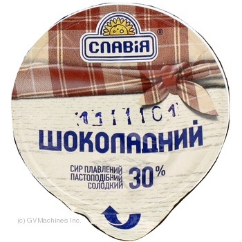 Сир Славія Шоколадний плавлений пастоподібний солодкий 30% 100г купити, ціни на МегаМаркет - фото 1