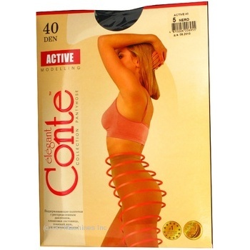 Tights Conte nero polyamide for women 40den 5size - buy, prices for MegaMarket - photo 2