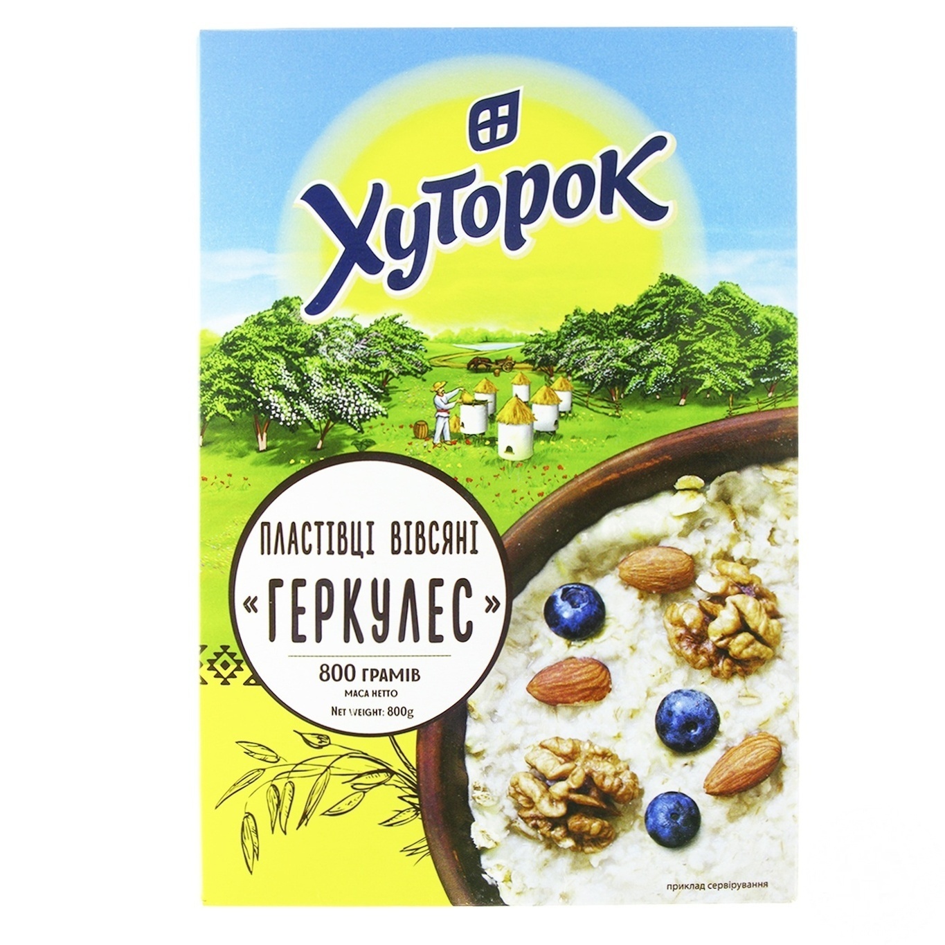 

Хлопья овсяные Хуторок Экстра быстрого приготовления 800г