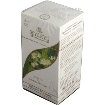 Black pekoe tea Hyleys with linden flowers and flavor 25х1.5g teabags Sri Lanka - buy, prices for MegaMarket - photo 3