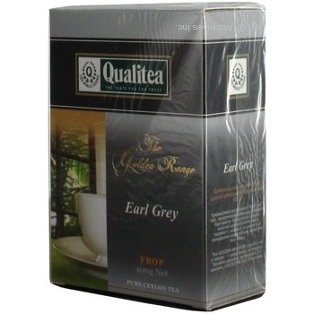 Black tea Qualitea Earl Grey Ceylon tea FBOP with bergamot 100g - buy, prices for MegaMarket - photo 3
