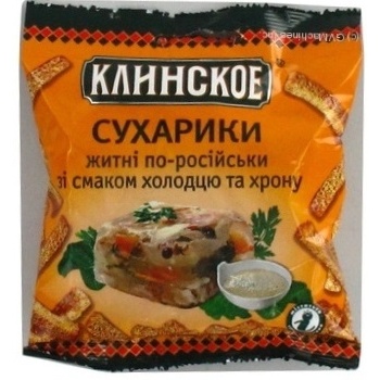 Сухарики по-російськи Холодець з хріном Клінські 40г - купити, ціни на NOVUS - фото 1