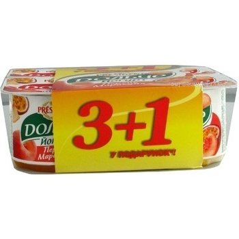 Yogurt Dolce peach-passion fruit 3.2% 120x4 Ukraine - buy, prices for NOVUS - photo 3